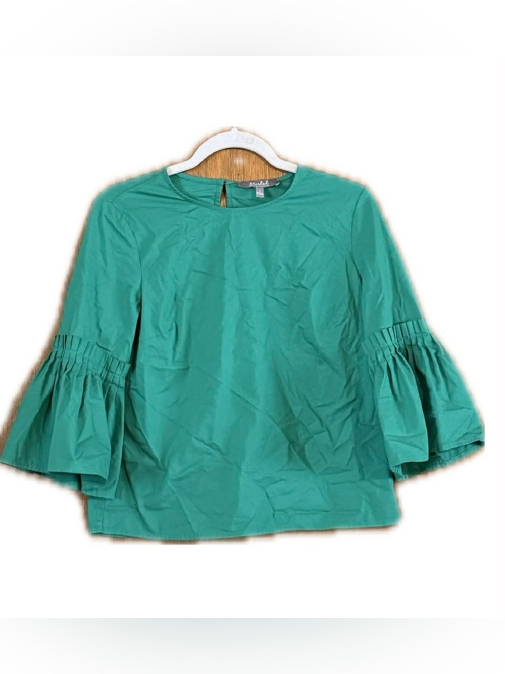 Mint Green Bell Sleeve Women's Top